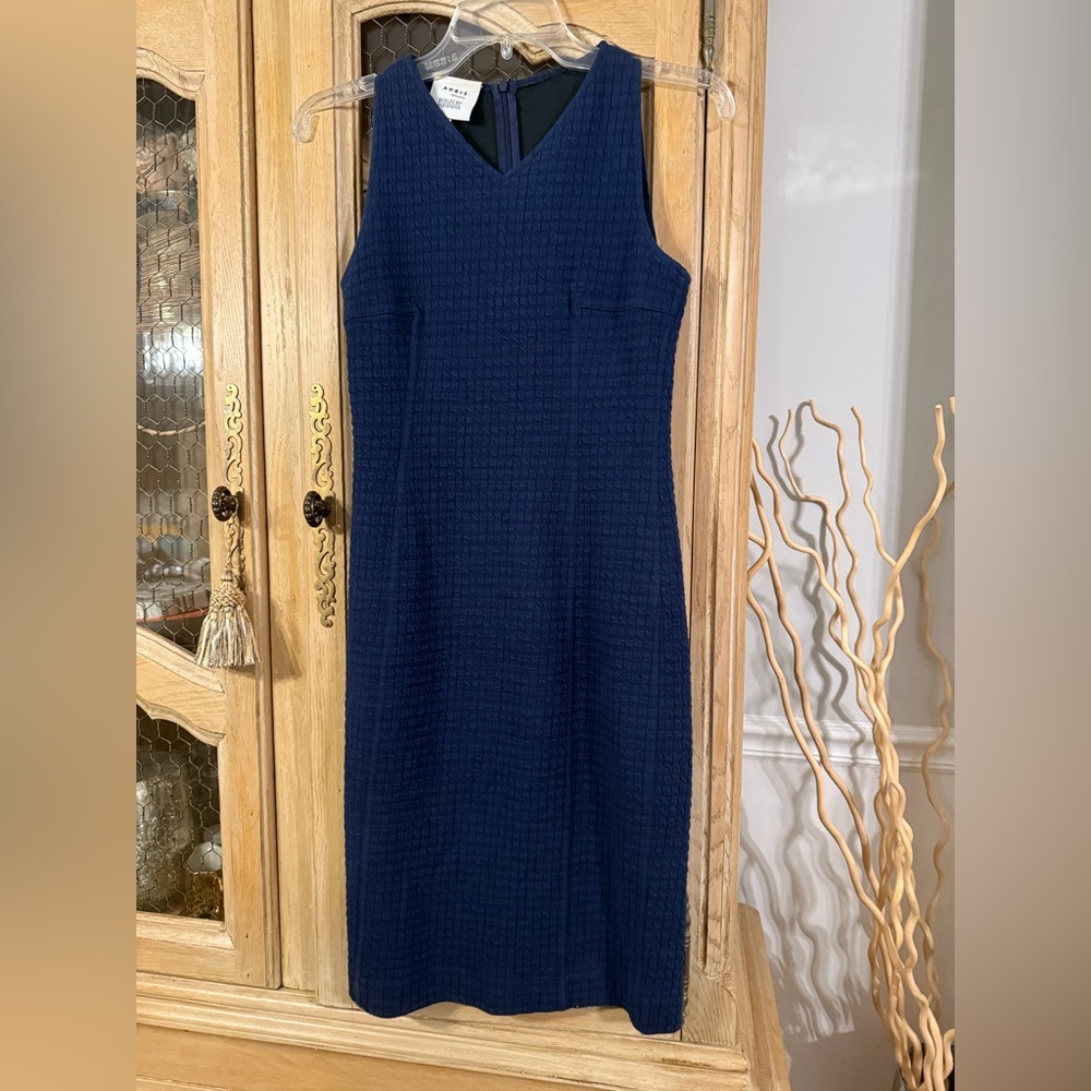 Akris Punto Navy Blue Sleeveless Dress